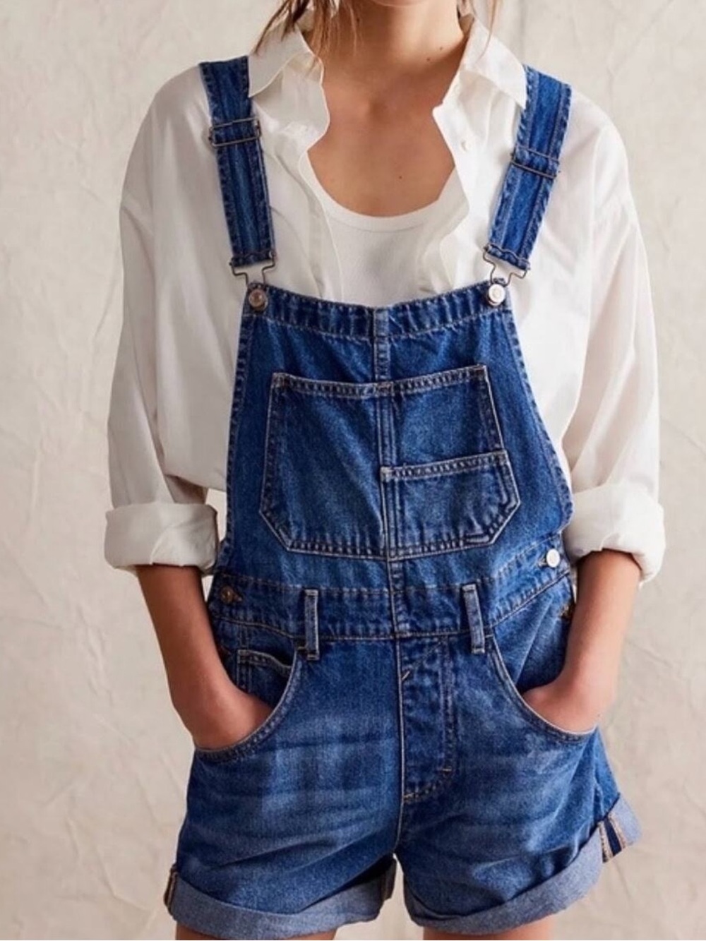 We The Free Ziggy Shortalls Overalls Blue